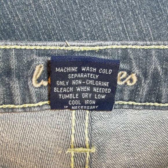 L.A. Blues Womens Denim Capris Cropped Jeans Size 10 Faded Pockets Casual Blue - Picture 5 of 5